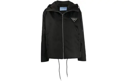 PRADA Jackets Women's Black Hooded Moderate Other