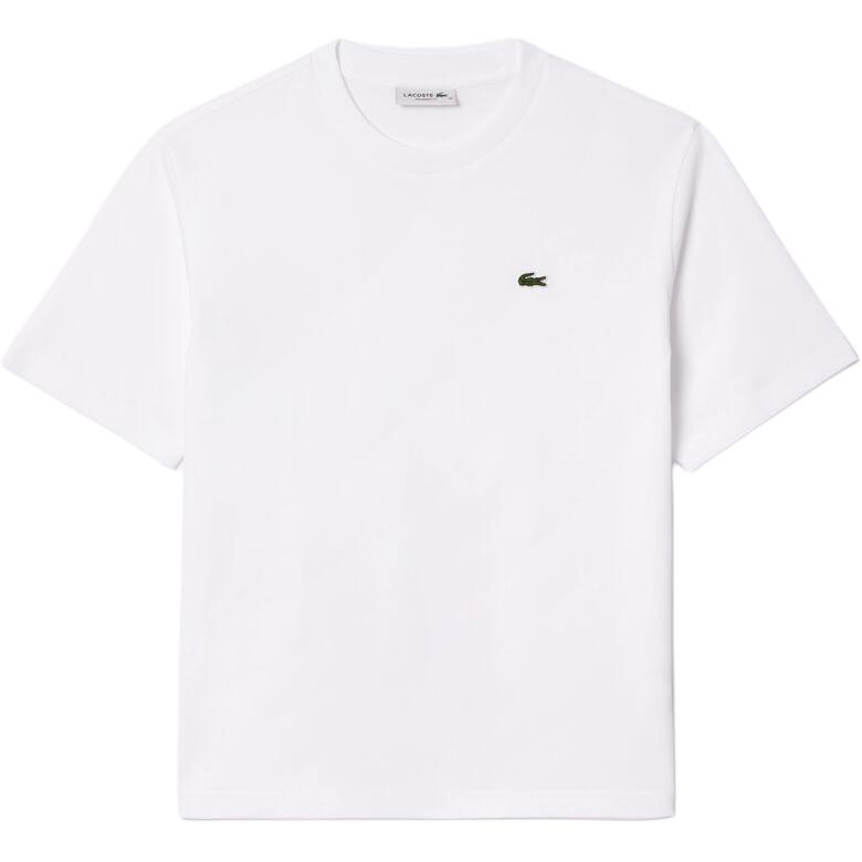 Женская футболка LACOSTE Однотонная (белая)