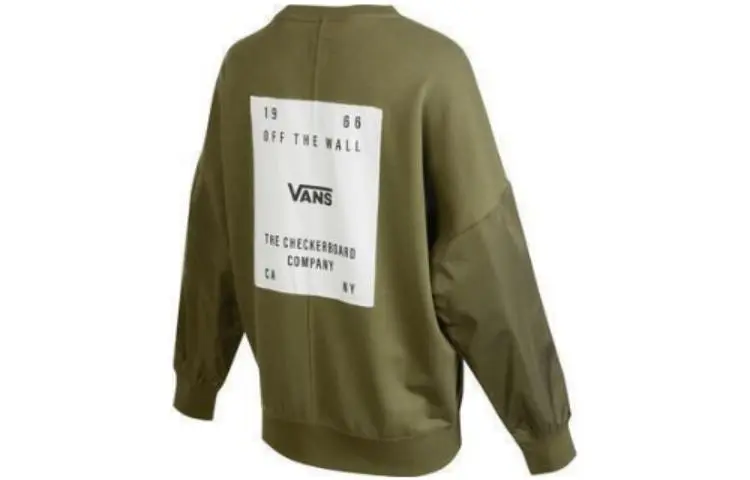 Vans Sweatshirts Women's Green Crew Neck Moderate
