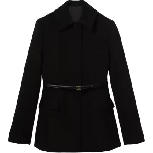 GUCCI Crêpe Collared Button Up Jacket