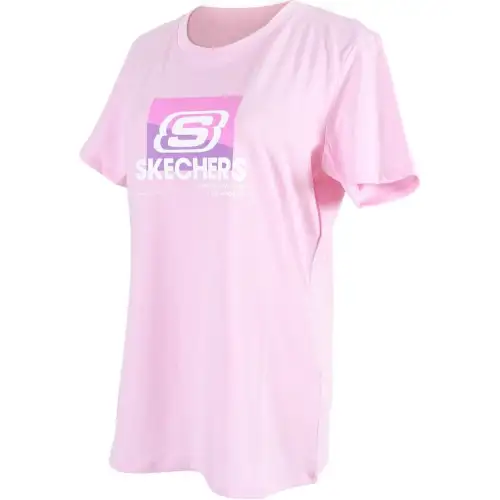 Skechers T Shirts Women's Pink Crew Neck Moderate