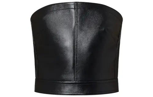LOUIS VUITTON X Yayoi Kusama Buttons Leather Bustier Black