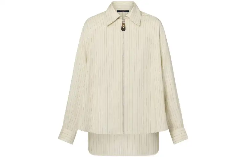 LOUIS VUITTON Shirts Women's Beige Pointed Collar Moderate Other