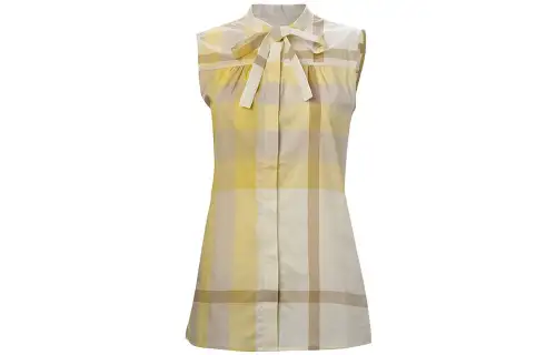 Burberry Shirts Women's Yellow Stand Collar Moderate Other