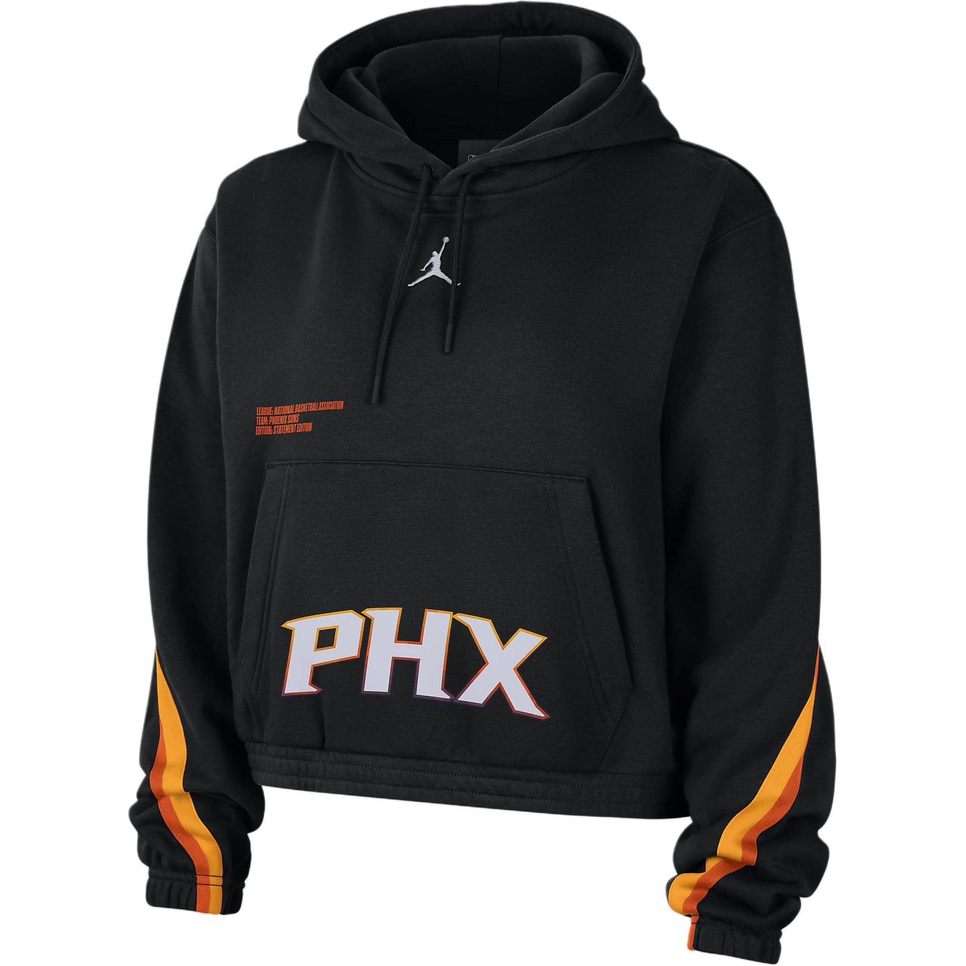 JORDAN Phoenix Suns Courtside Statement Edition Women's JORDAN Nba Fleece Pullover Hoodie