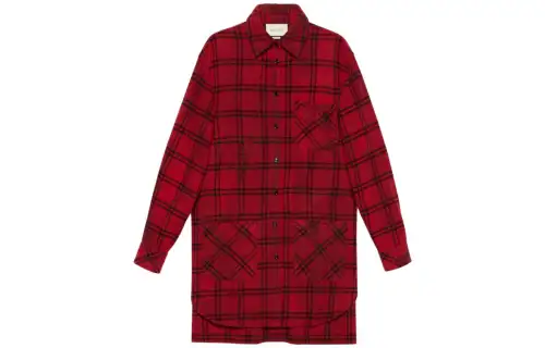 GUCCI Shirts Women's Red Lapel Moderate Other