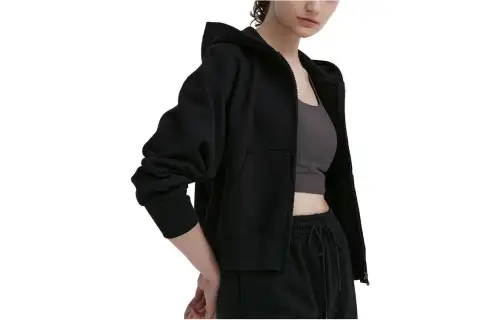 UNIQLO Sweatshirts Women's Black Hooded Moderate Other