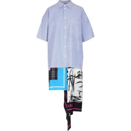 Balenciaga Scarf Shirt Dress