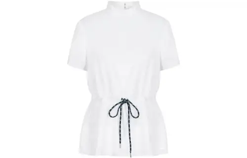 ARMANI EXCHANGE Armani, colored white shirt, high collar, drawstring