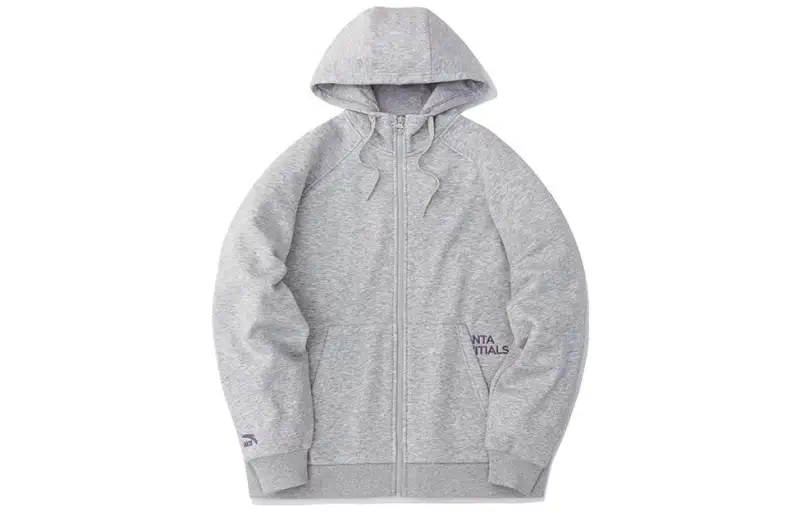 ANTA Sweatshirts Women's Gray Hooded Moderate Cardigan