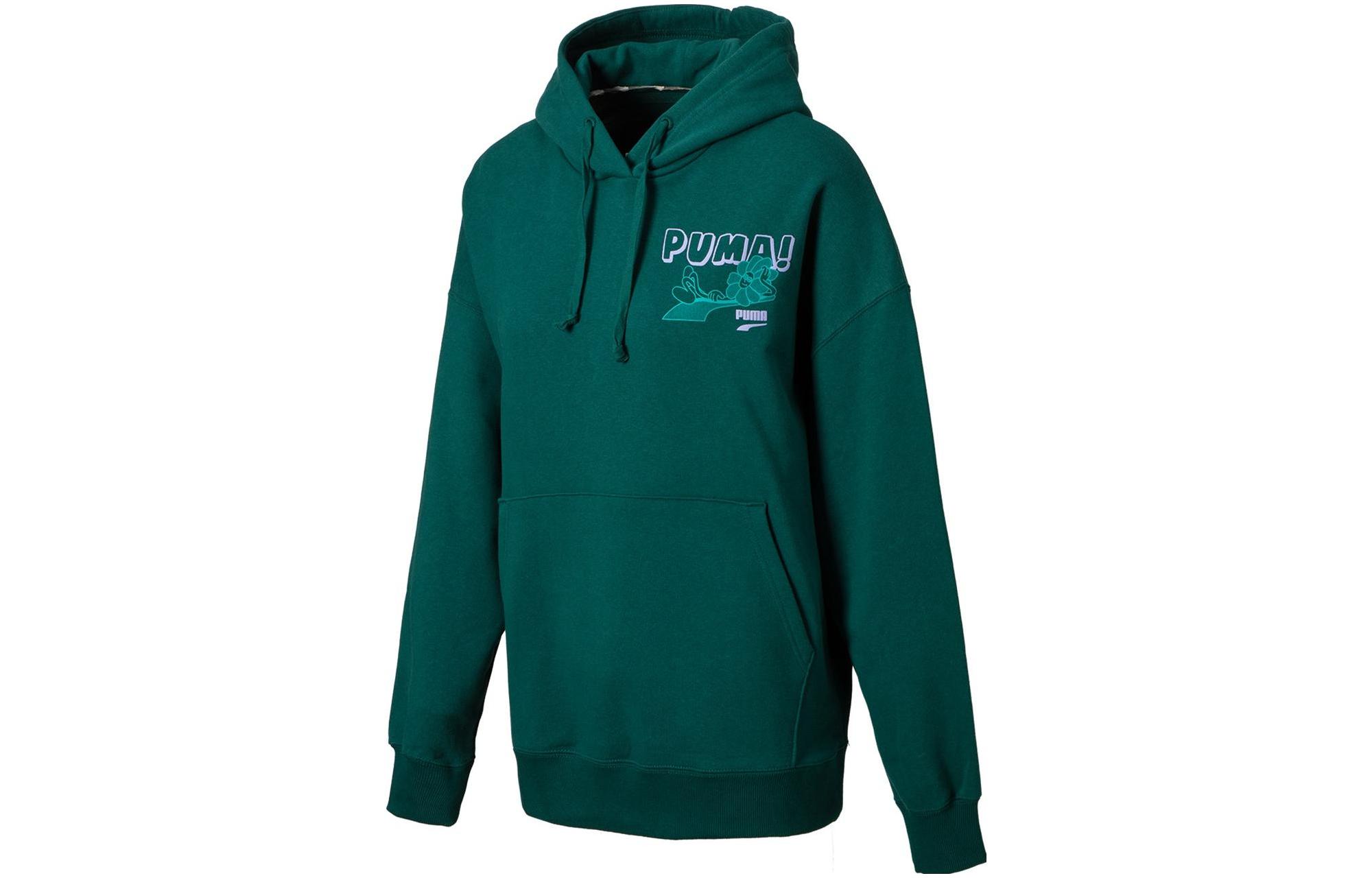 Женское худи PUMA Downtown (зеленое)