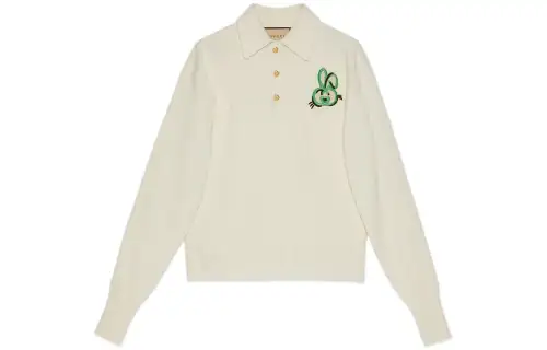 【Previous Season】fine knit wool polo jumper