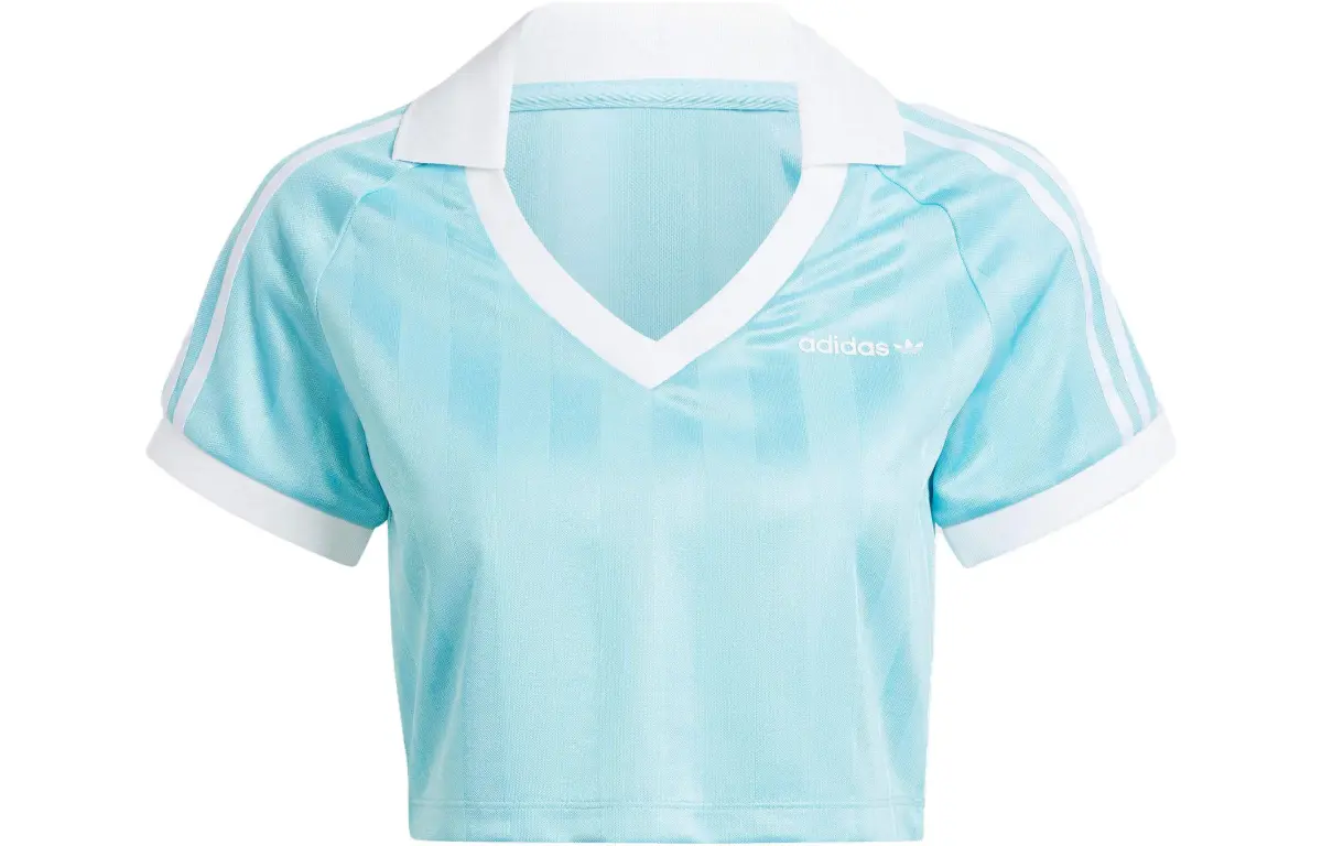 adidas originals Football Crop Top 'Light Aqua'