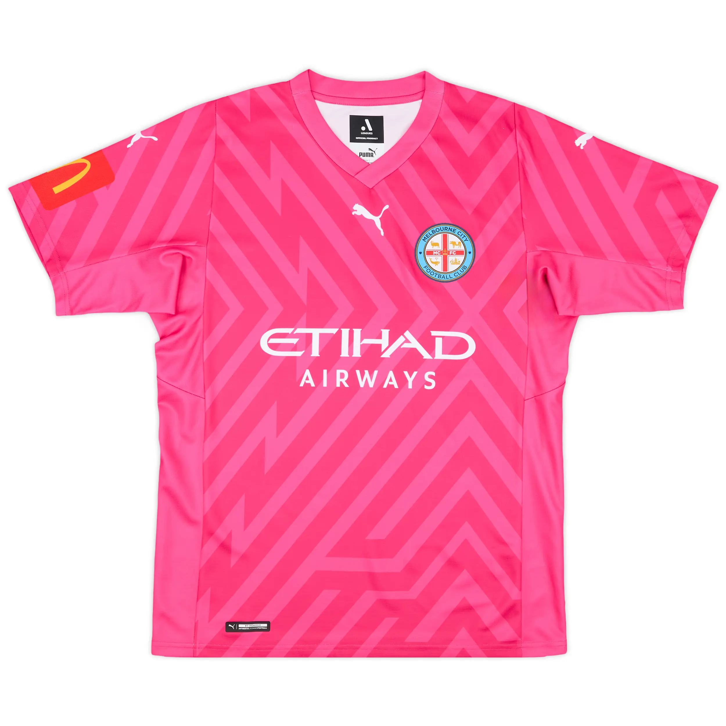 PUMA Melbourne City GK Soccer Jersey Unisex Pink