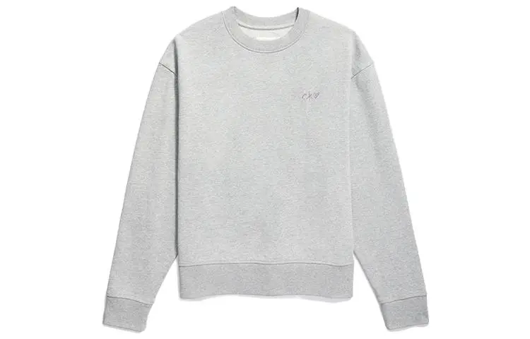 Calvin Klein JENNIE Sweatshirts Women's Coconut Gray Crew Neck Moderate Straight Fit