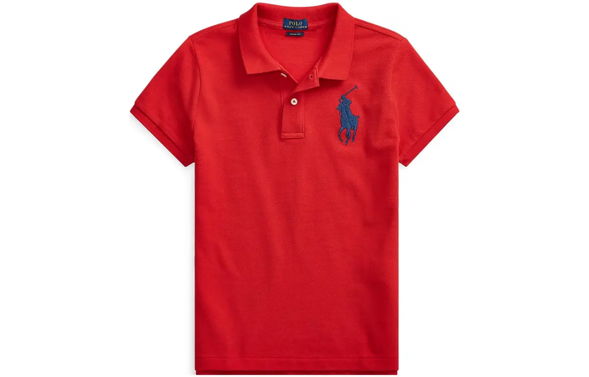 Polo Ralph Lauren Polo Shirts Women's Red Polo Collar Moderate Straight Fit