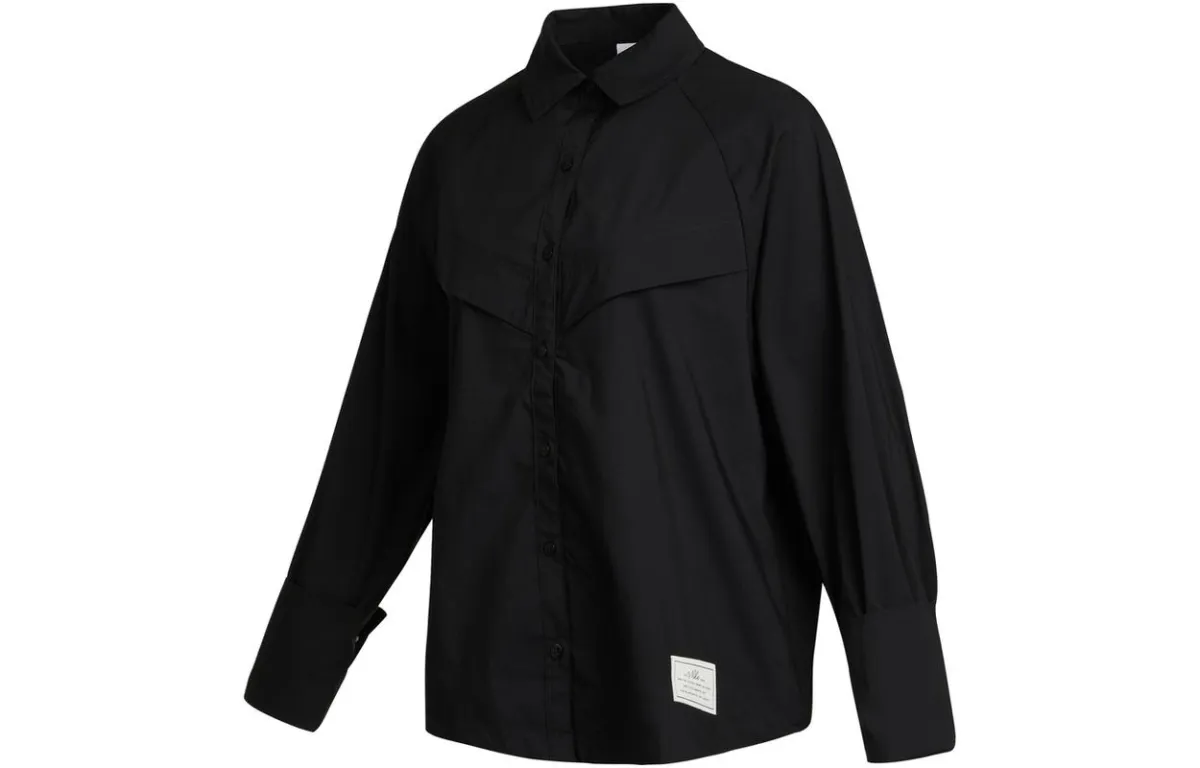 Nike Shirts Women's Black Pointed Collar Moderate Other
