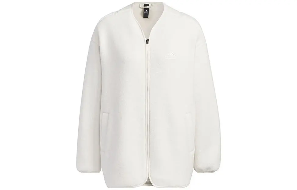 Adidas Jackets Women's White V-neck Thin Other