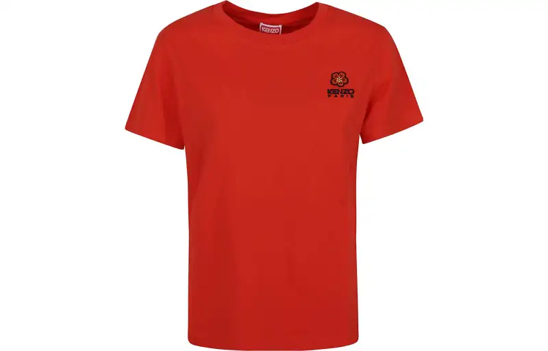 KENZO T Shirts Women's Red Crew Neck Straight Fit