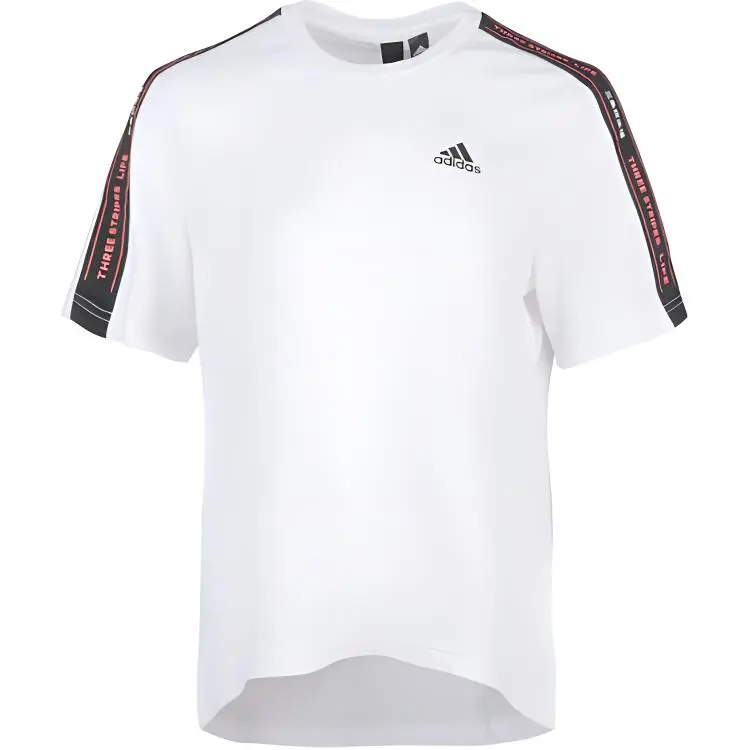 Adidas T-Shirts Women's White Crew Neck Moderate Straight Fit