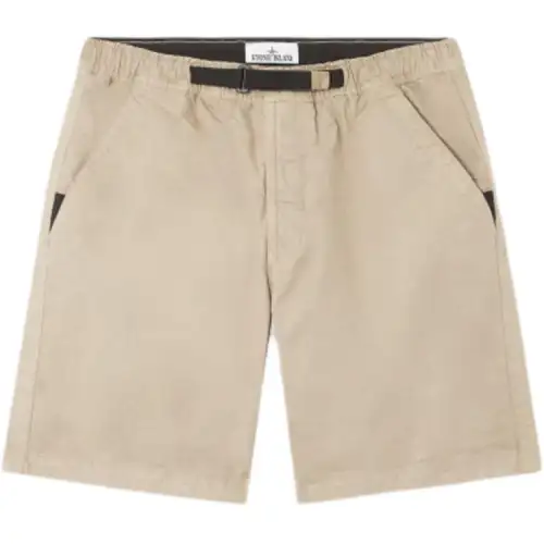 STONE ISLAND Casual Shorts Men's Light Gold