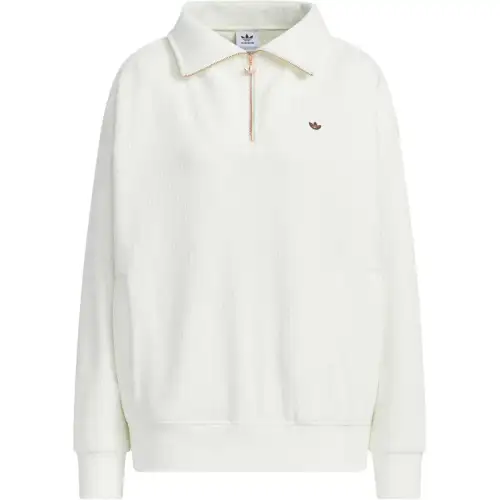 Adidas Originals COZY ZIP CREW Sweatshirt Women's Jade White
