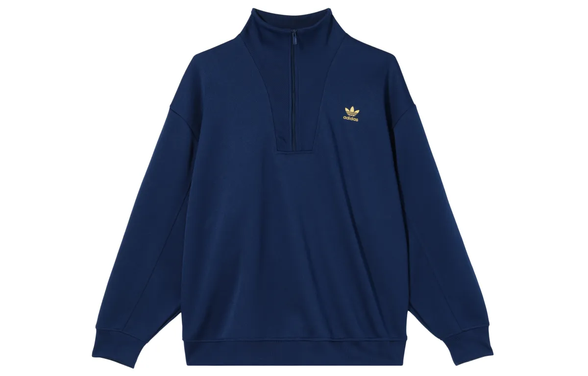 Adidas Originals Sweatshirts Women's Navy Blue Lapel Moderate Other