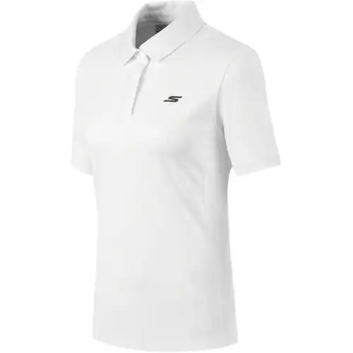 Skechers Polo Shirts Women's Bright White/0019 Polo Collar Moderate Straight Fit