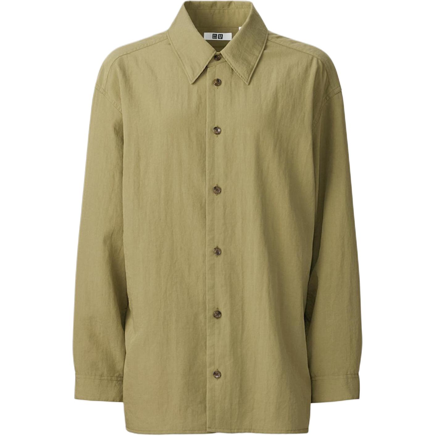Женская рубашка UNIQLO U Series Shirt (бежевая)