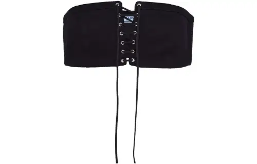 【Previous Season】lace-up cropped top