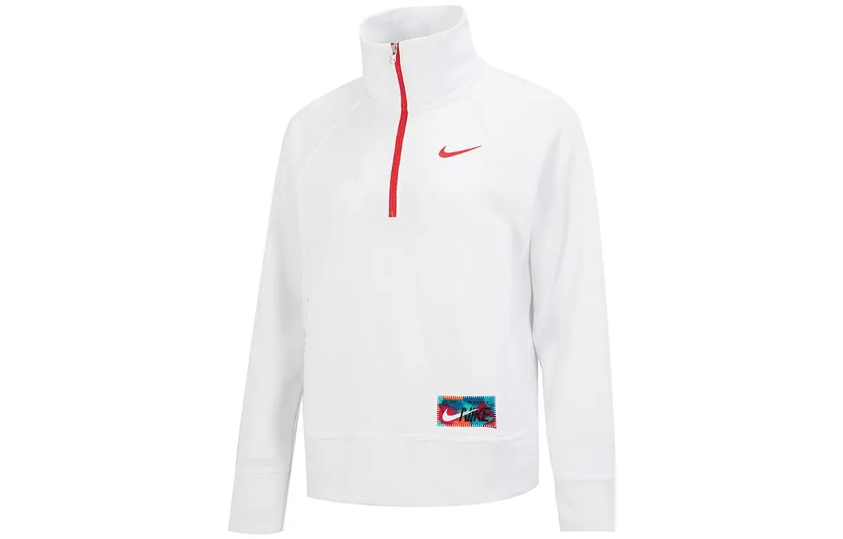 Nike Chinese New Year Sweatshirts Women's White Stand Collar Moderate Regular