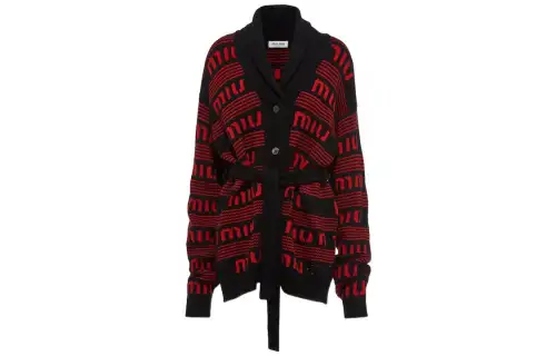 MIU MIU FW22 Knitwear Women's Black Red
