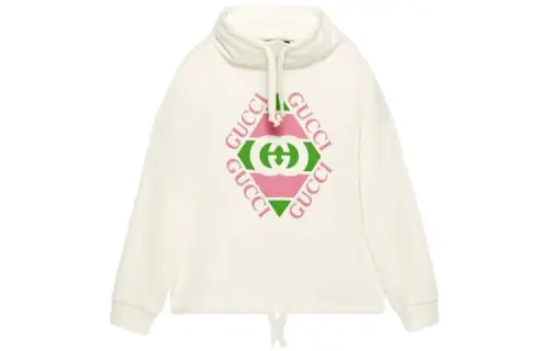 GUCCI Sweatshirts Women's White Hooded Moderate Regular