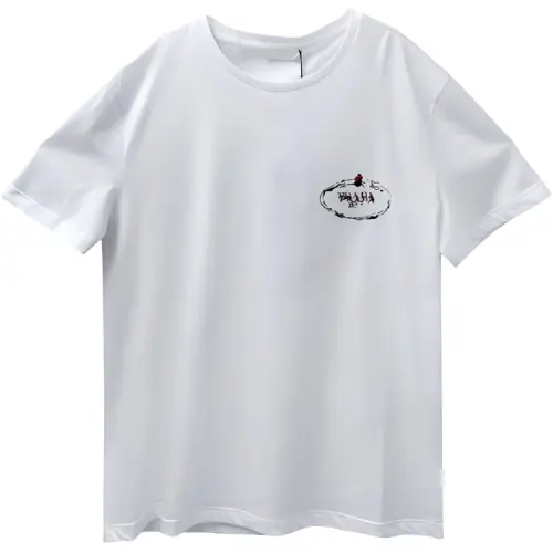 PRADA T Shirts Men's White Crew Neck