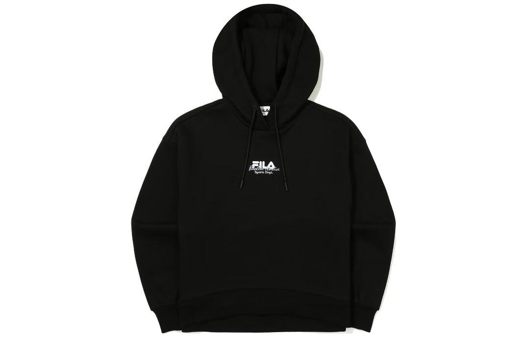 Женское худи Fila с принтом (черное)