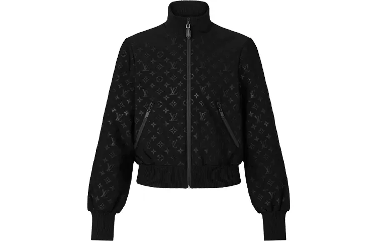 LOUIS VUITTON Pre Owned Logo jacquard Zip Jacket