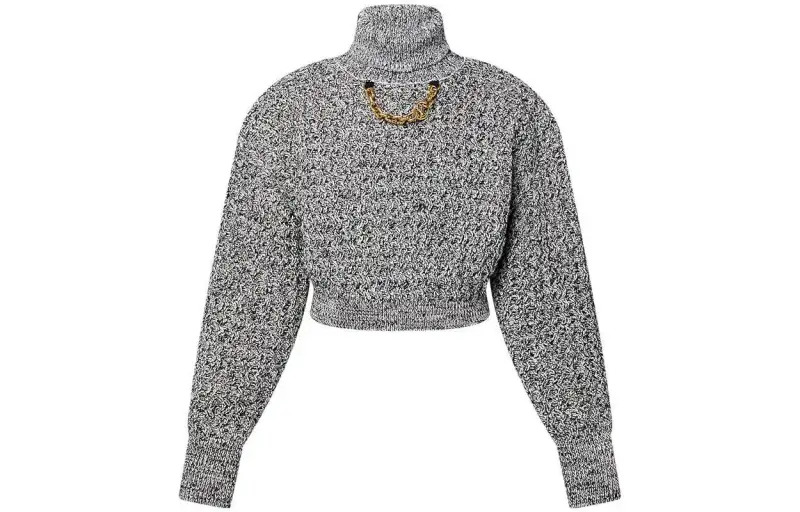 LOUIS VUITTON Knitwear Women's Gray Turtleneck Moderate Other