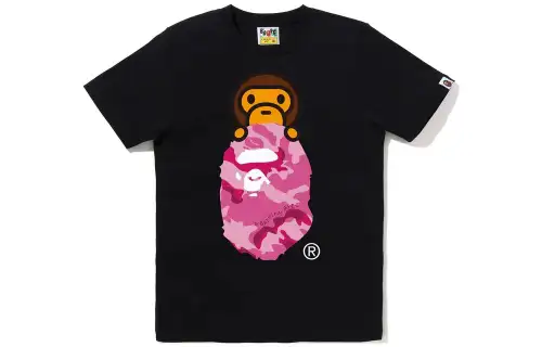 A BATHING APE Bape T Shirts Women's Crew Neck Moderate Straight Fit