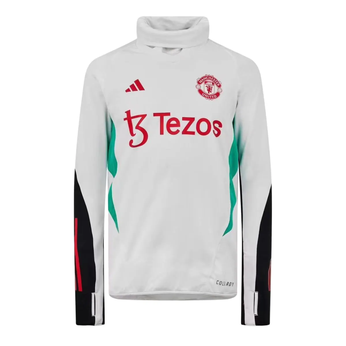 Adidas Manchester United 23/24 Season, Premier League, Casual Sports Fleece Lined Long Sleeved Soccer Jersey