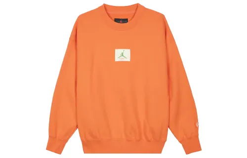 Jordan X TITAN Sweatshirts Women's Orange Crew Neck Moderate Regular