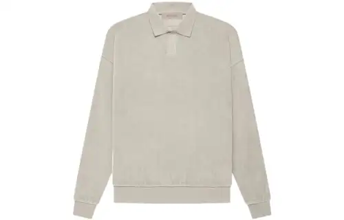 Fear Of God Essentials Women's Velour L/S Polo Smoke
