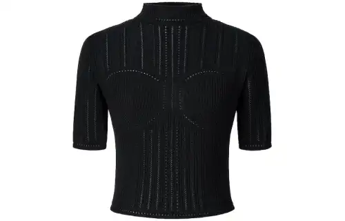 UNIQLO X MAME KUROGOUCHI UNIQLO X Mame Kurogouchi Knitwear Women's Black Turtleneck Moderate