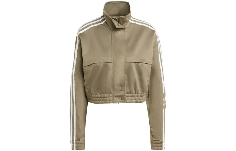 Adidas Originals Jackets Women's Green Stand Collar Moderate Other