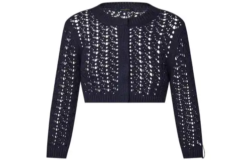 LOUIS VUITTON Crochet Knit Cropped Cardigan