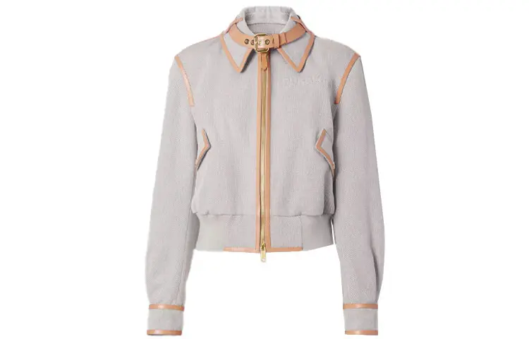 Burberry Jackets Women's Gray Square Collar Moderate Other