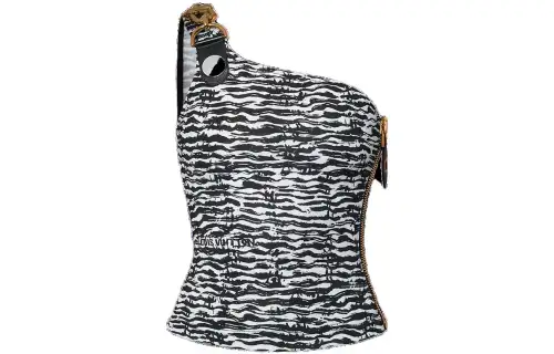 LOUIS VUITTON Ink Tiger Xxl Detail One-Shoulder Top