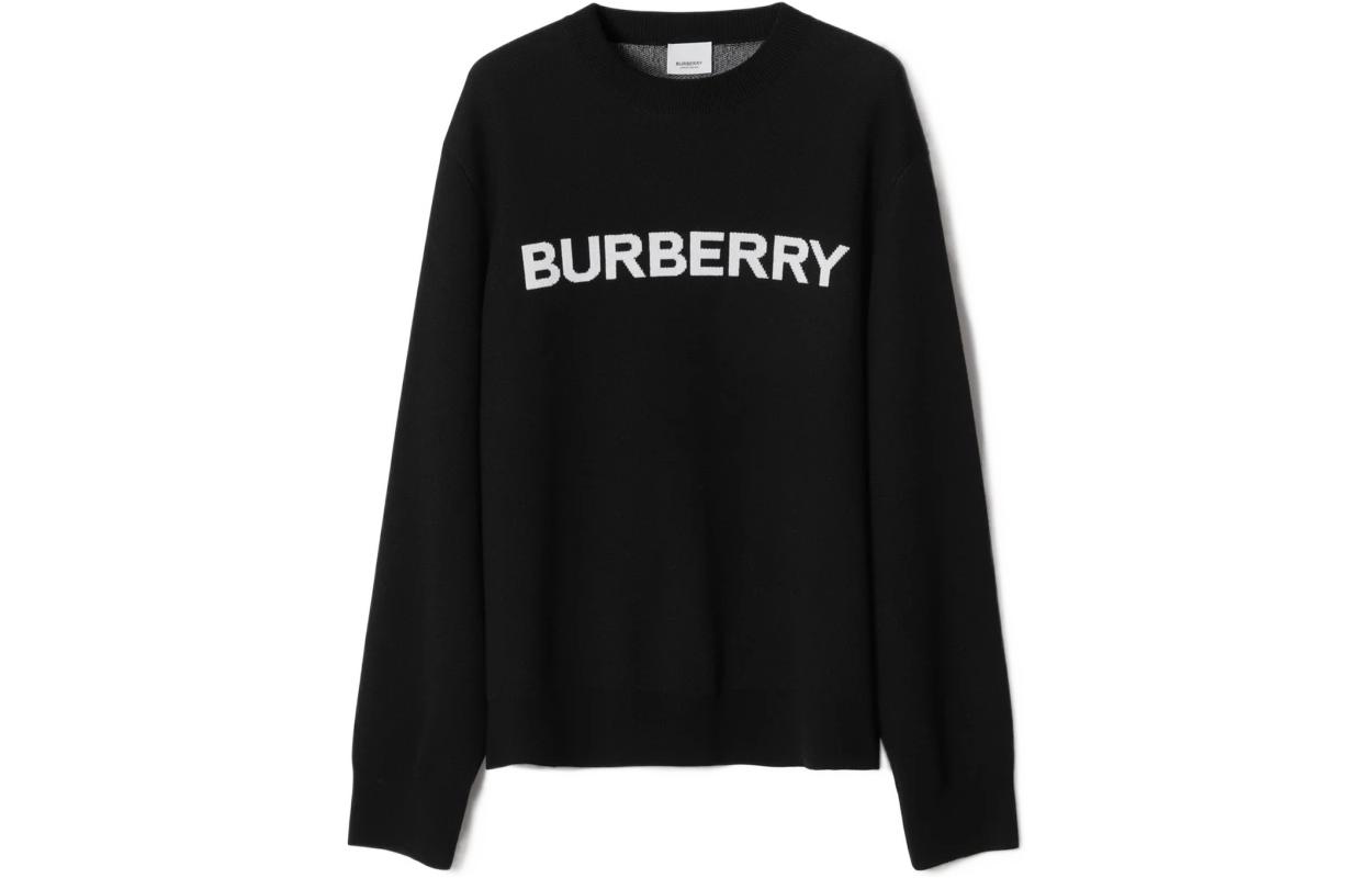 Женский джемпер Burberry с логотипом (черный)