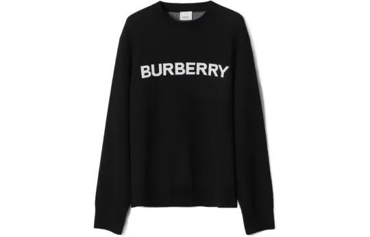 Burberry Logo Intarsia Crewneck Sweater