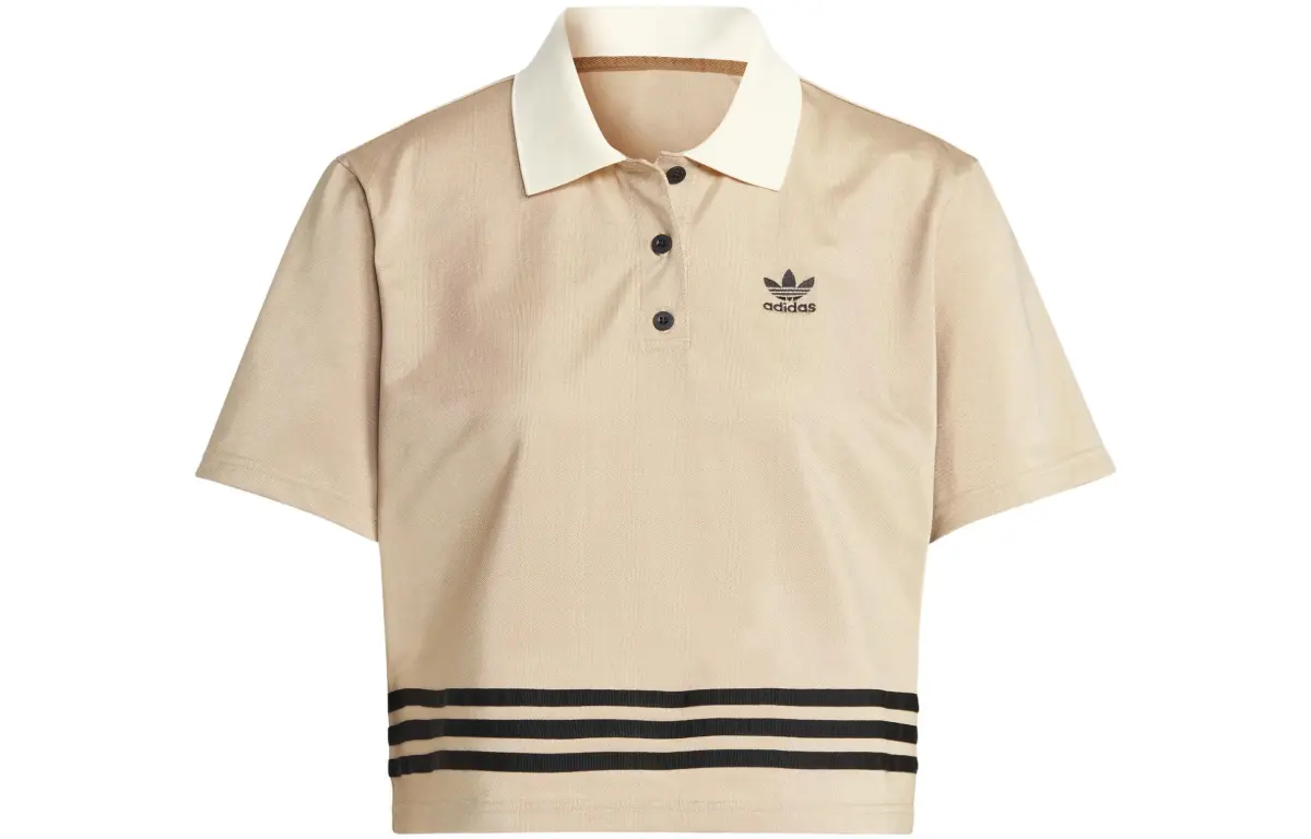 adidas originals Women's Adicolor 70s Polo Shirt 'Brown Desert'