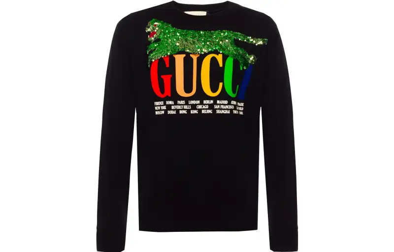 GUCCI Sweatshirts Women's Black Crew Neck Moderate Other